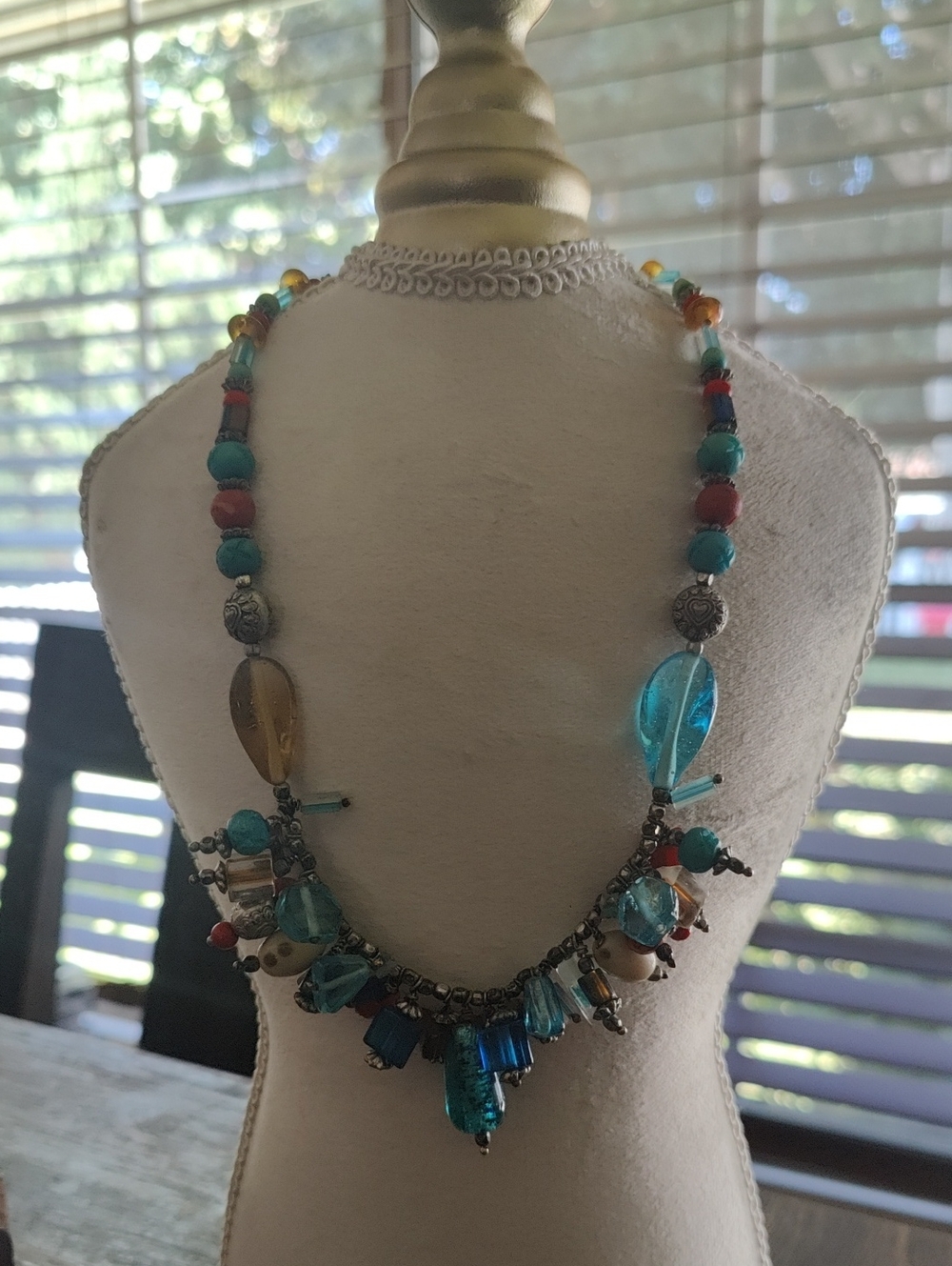 Turquoise Multicolor Beaded Women’s Necklace